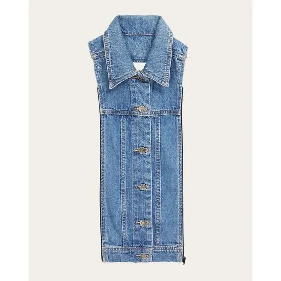 New VERONICA BEARD Slate Denim Dickey Size 00-14 - Picture 3 of 11